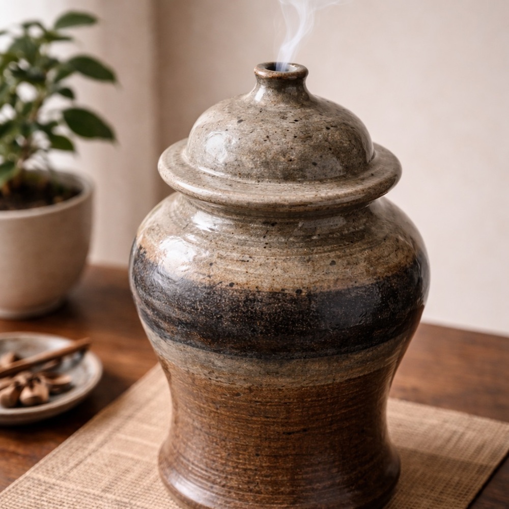Vintage Japanese Incense Chimney by Sekiguchi | 1960s Studio Pottery Stoneware